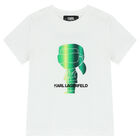 Boys White Logo T-Shirt, 1, hi-res