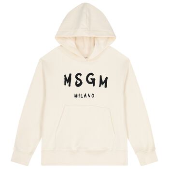 Ivory Logo Hooded Top