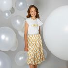 Girls Ivory Logo T-Shirt, 1, hi-res