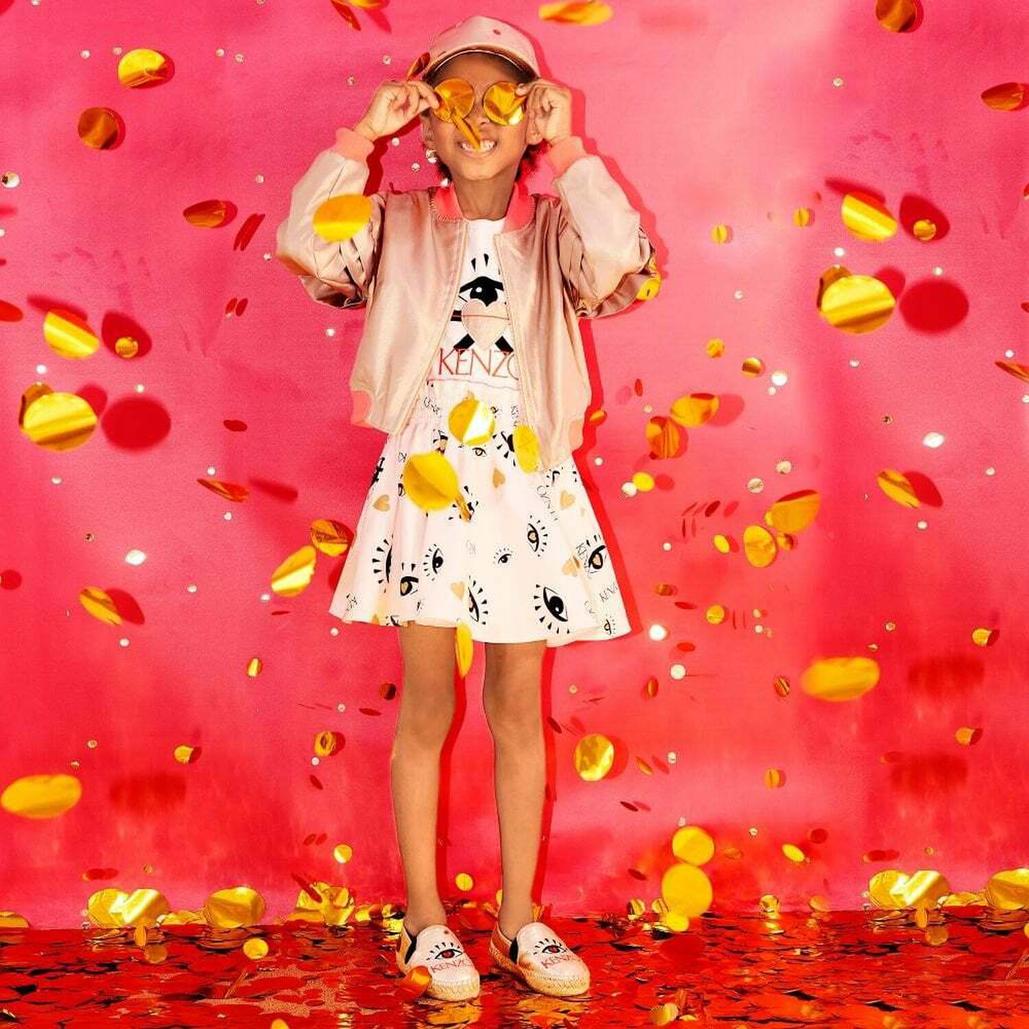 Girls White & Gold Logo T-Shirt, 1, hi-res