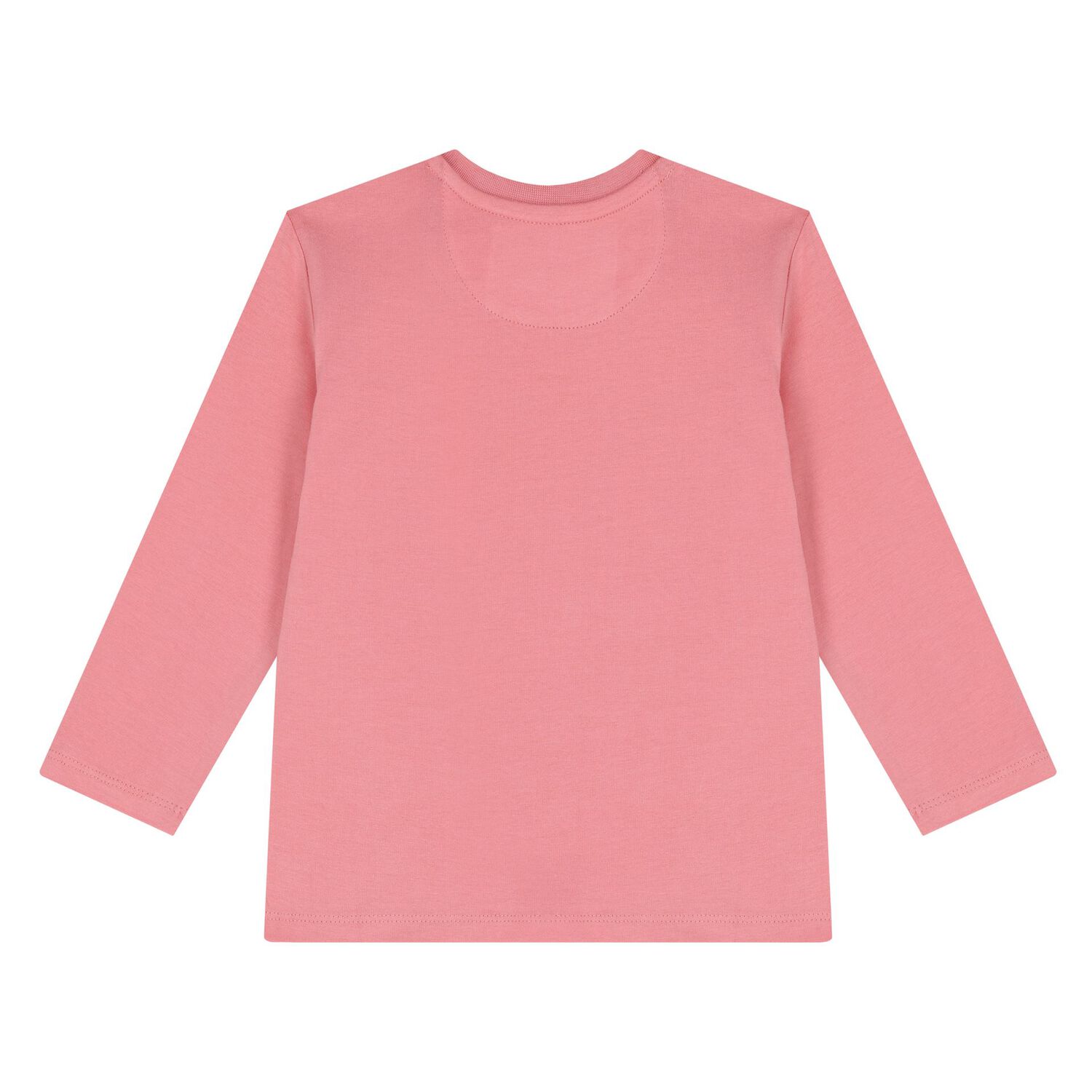 Baby Girls Pink Logo Long Sleeve Top, 5, hi-res