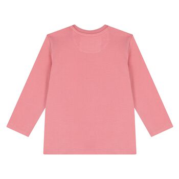 Baby Girls Pink Logo Long Sleeve Top