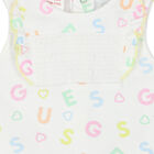 Baby Girls White Logo Romper, 1, hi-res