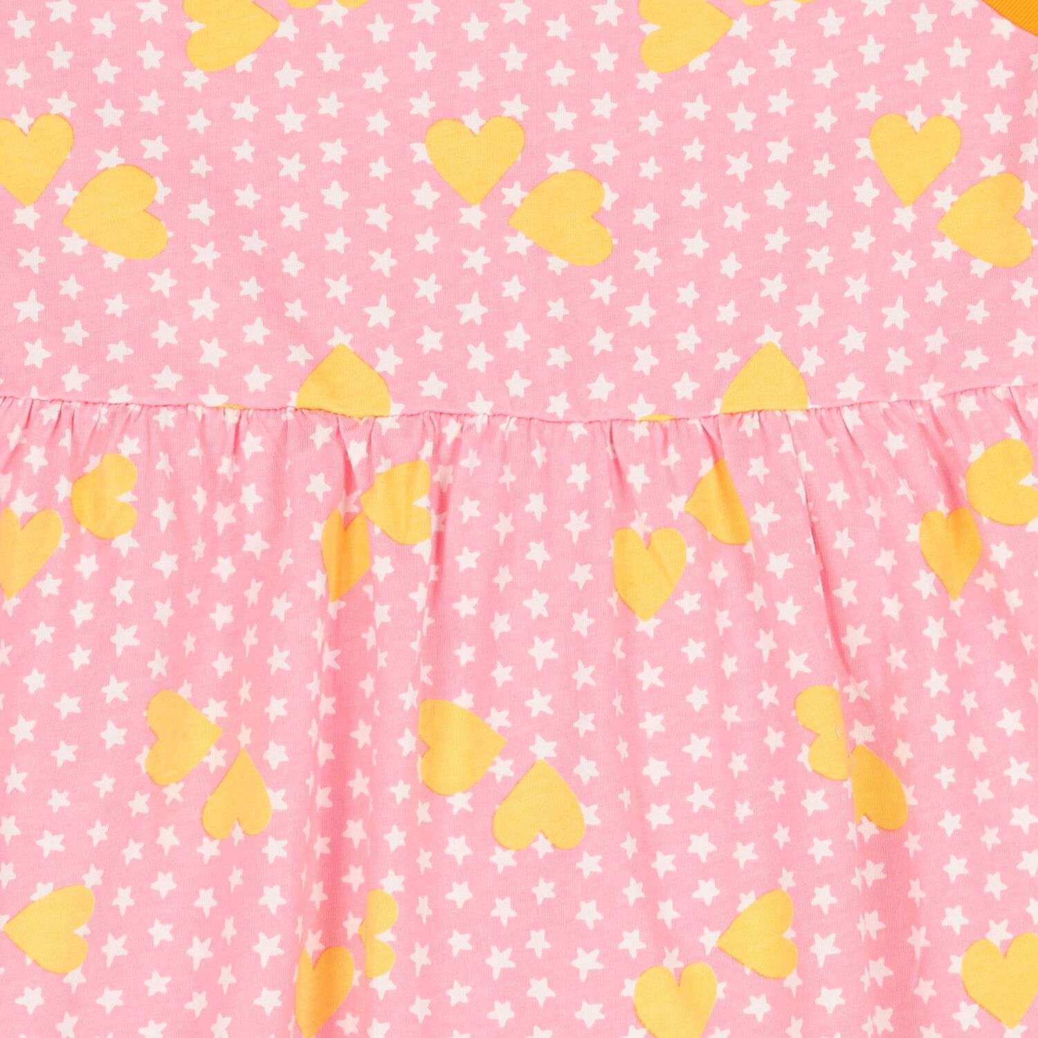 Girls Pink & Orange Star Dress, 1, hi-res