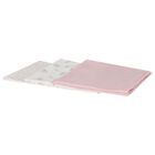 Baby Girls White & Pink Muslin Swaddles (3-Pack), 3, hi-res