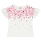 Girls White & Pink Butterfly Skirt Set, 2, hi-res