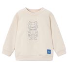 Boys Beige Robot Sweatshirt, 2, hi-res