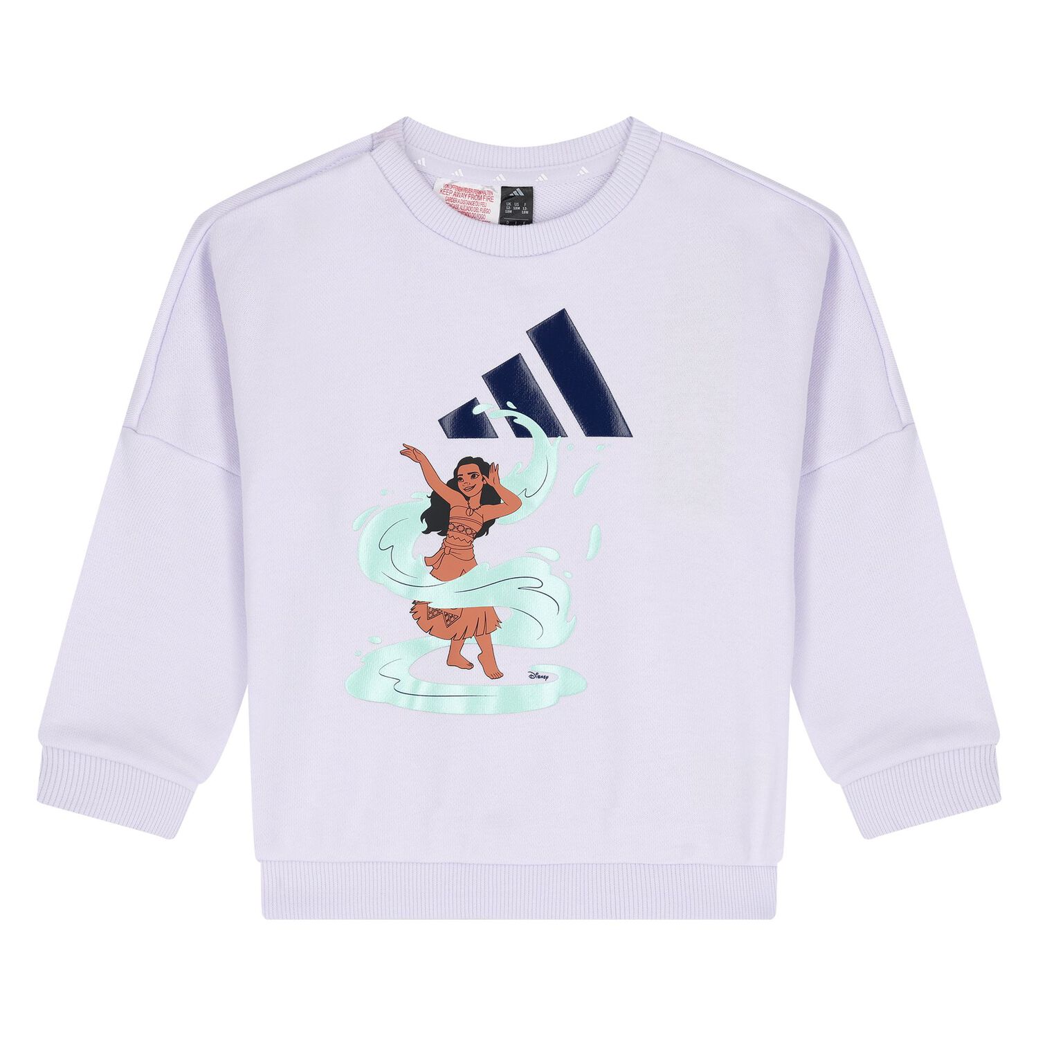 Younger Girls Lilac & Navy Blue Moana Disney Tracksuit, 1, hi-res
