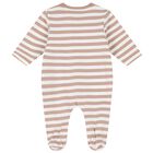 Brown & White Cotton Teddy Bear Babygrows ( 2-Pack ), 1, hi-res