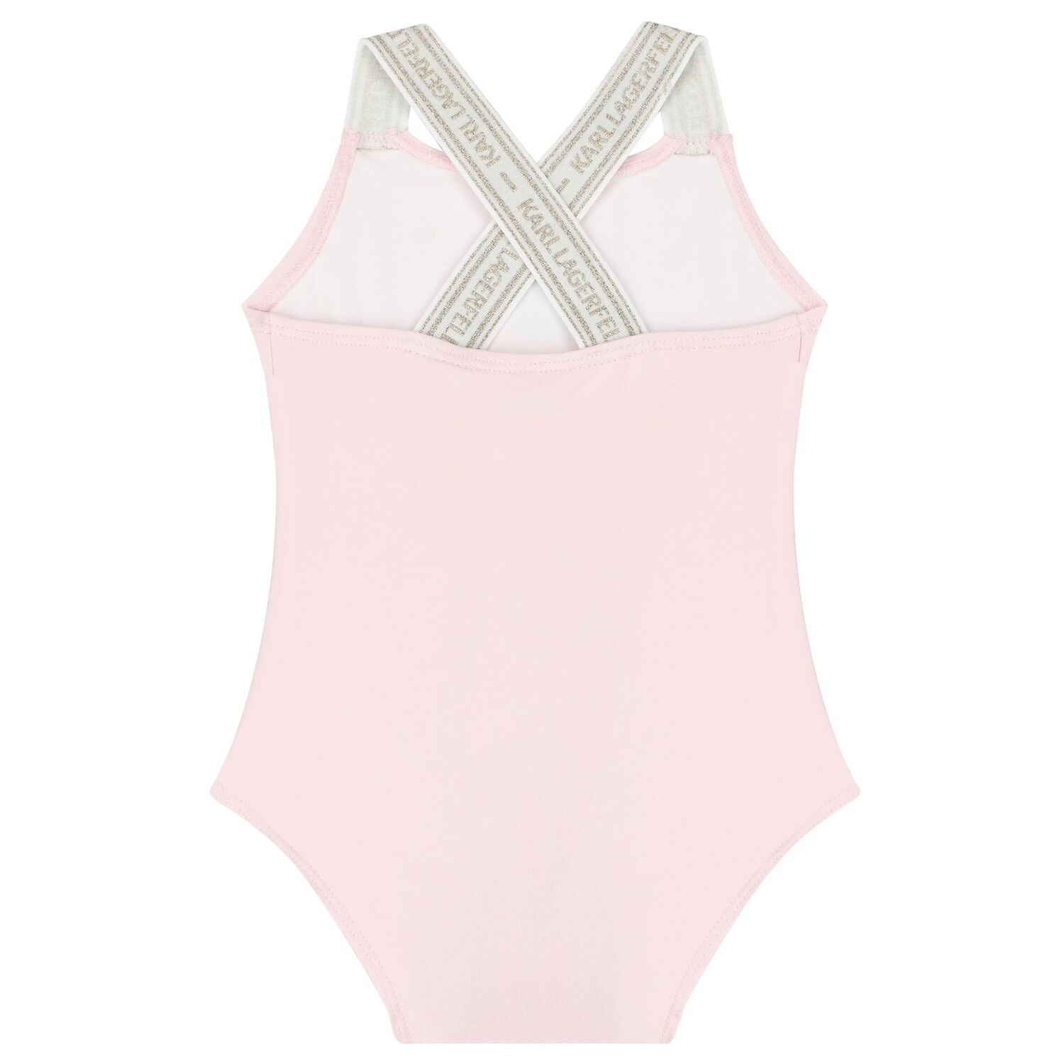 Girls Pink Logo Choupette Swimsuit, 1, hi-res image number null