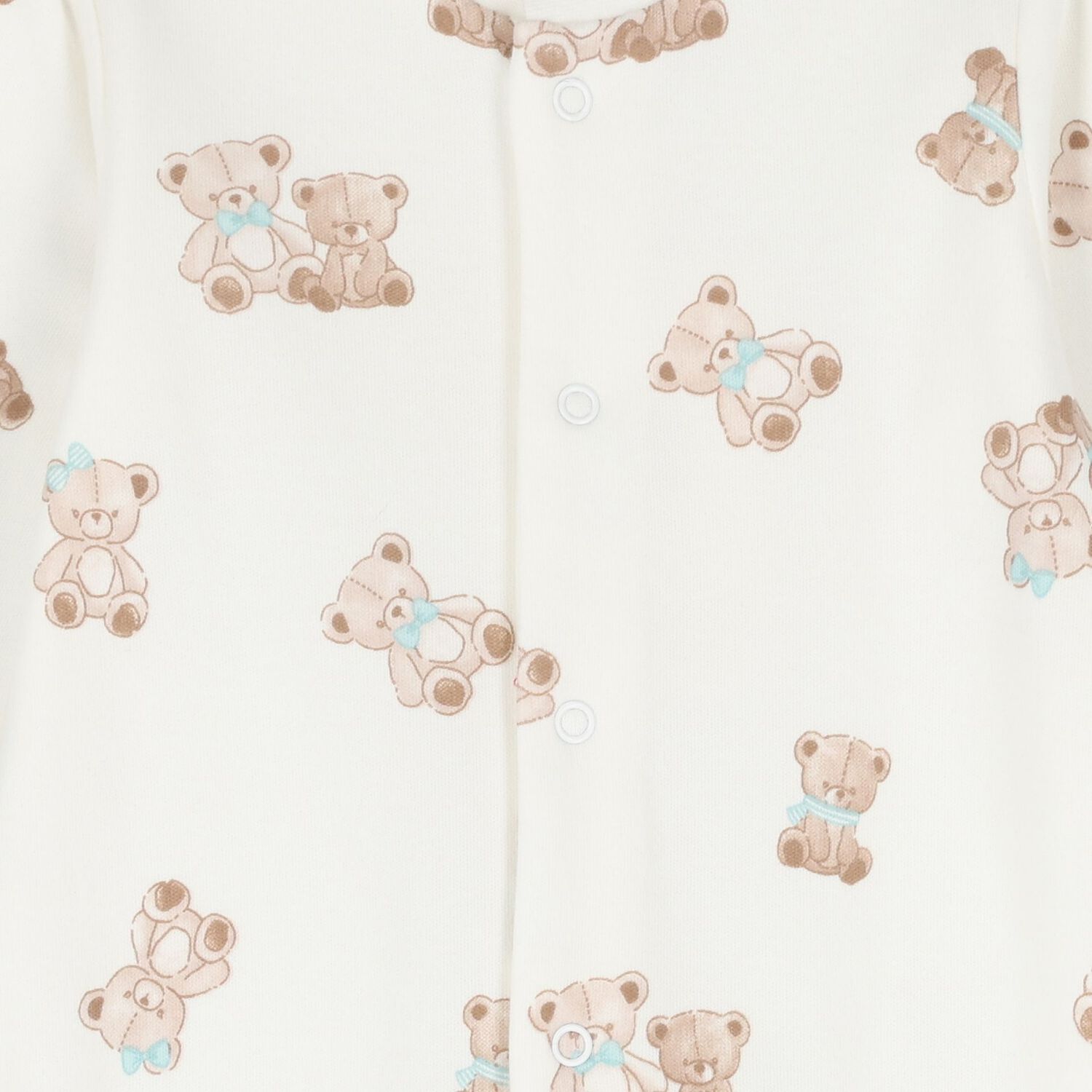 Baby Boys White & Green Teddy Bear Babygrows ( 2-Pack ), 2, hi-res