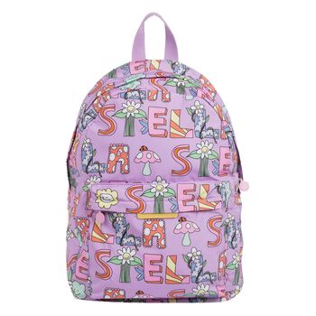 Girls Purple Logo Backpack
