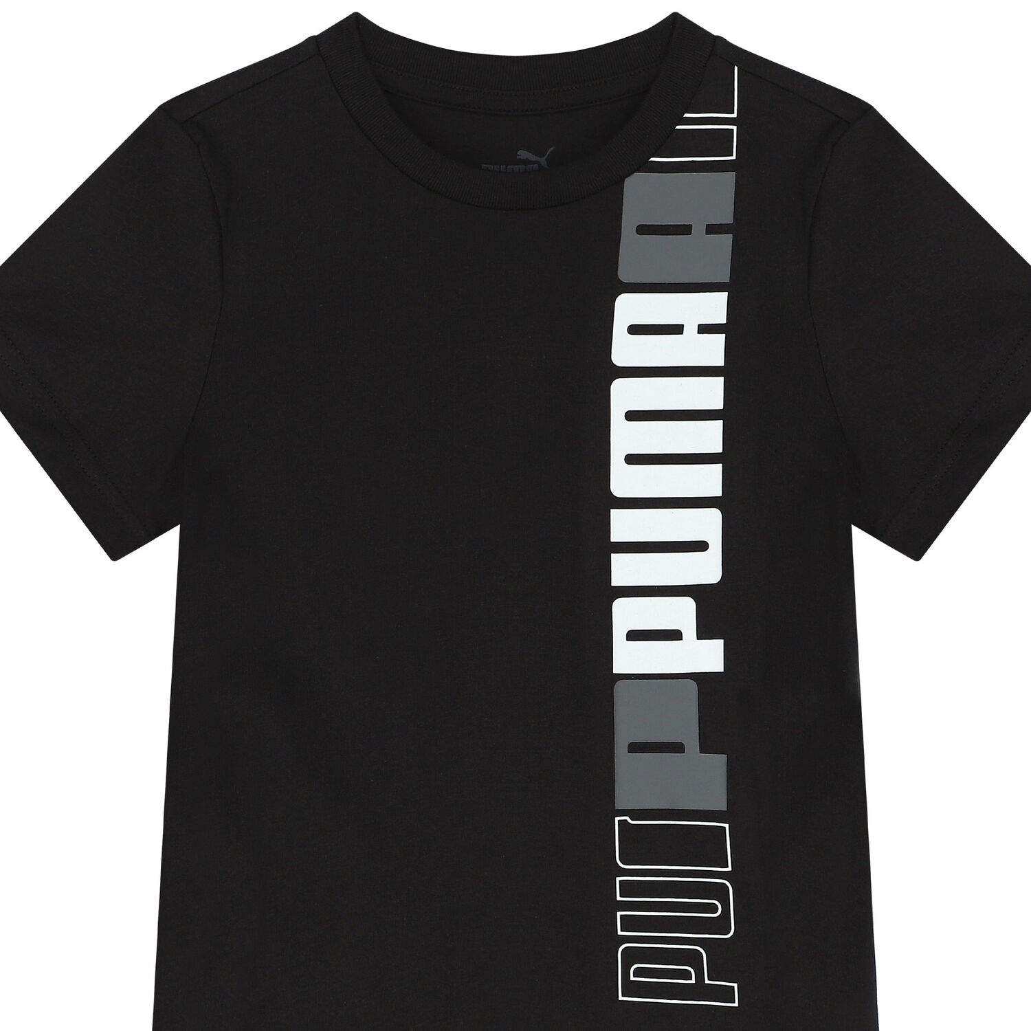 Boys Black Logo T-Shirt, 1, hi-res