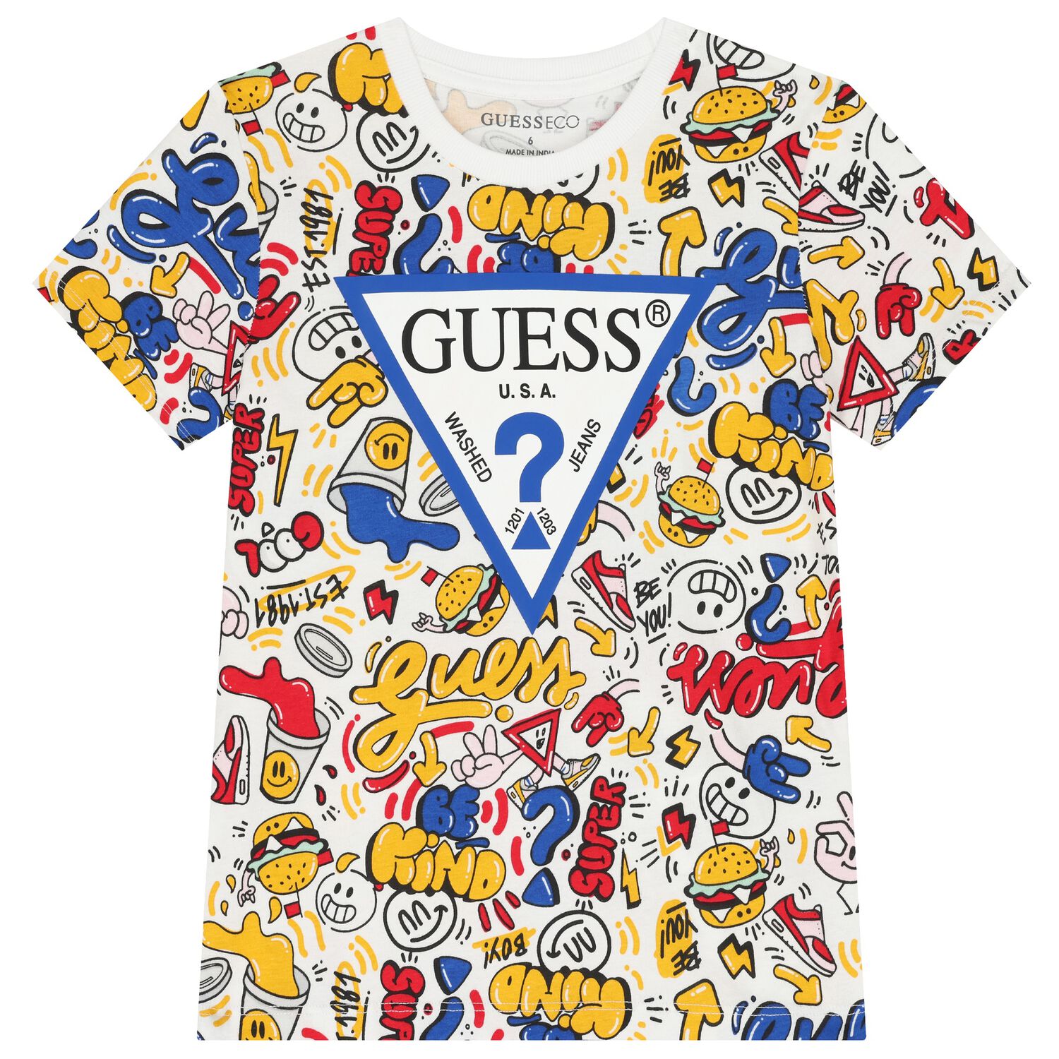 Boys White Logo T-Shirt, 2, hi-res