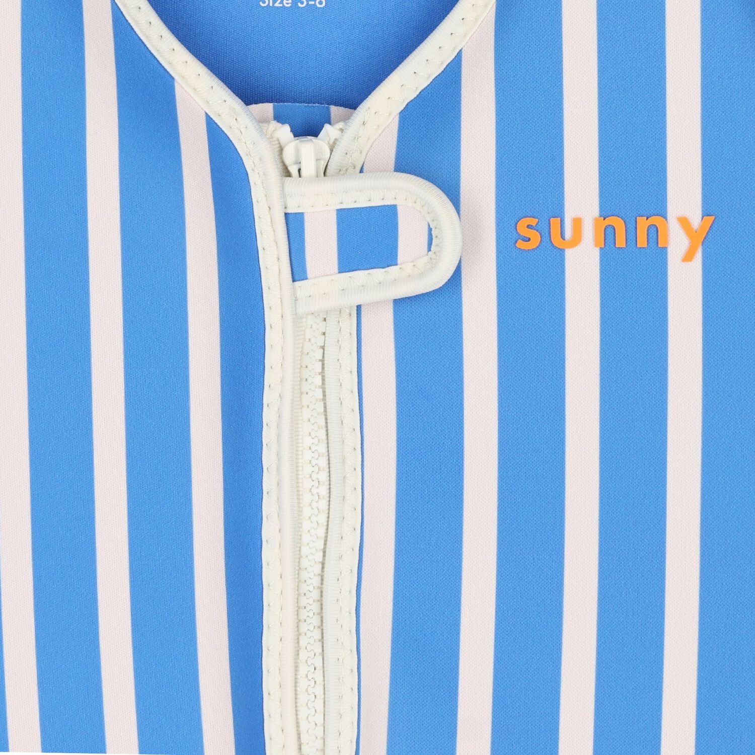 Boys Blue Striped Tiger Swim Vest, 1, hi-res