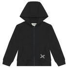 Girls Grey Logo Zip Up Top, 1, hi-res