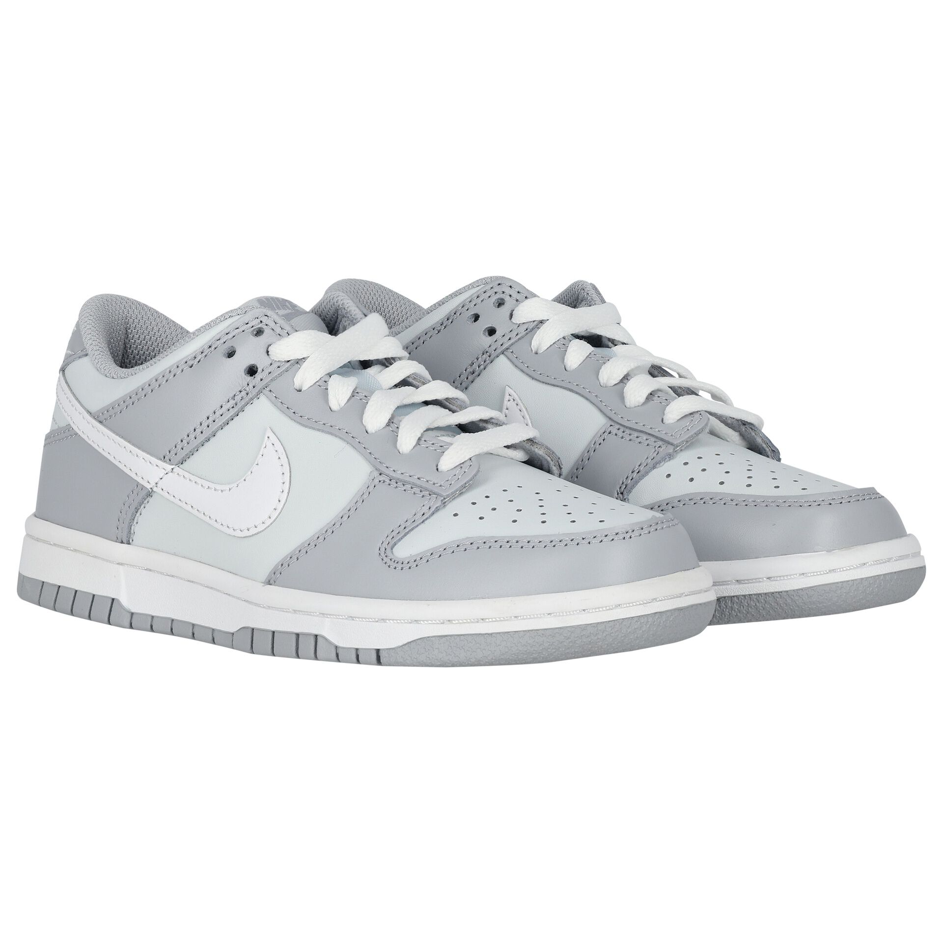 Nike Kids Grey White Dunk Low Trainers Junior Couture UK