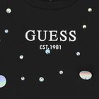 Girls Black Logo Sequin T-Shirt, 2, hi-res