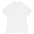 Younger Boys White Polo Shirt, 1, hi-res