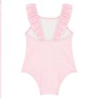 Younger Girls Pink Logo Swimsuit, 1, hi-res