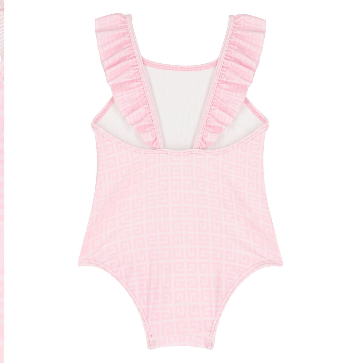 Younger Girls Pink Logo Swimsuit, 1, hi-res