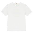 Boys White Logo T-Shirt, 1, hi-res