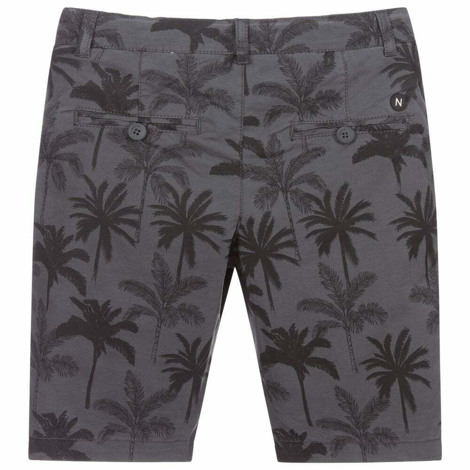 Boys Grey Palm Tree Shorts, 1, hi-res image number null