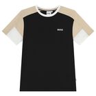 Boys Black Logo Shorts Set, 2, hi-res