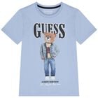 Boys Blue Teddy Bear Logo T-Shirt, 3, hi-res