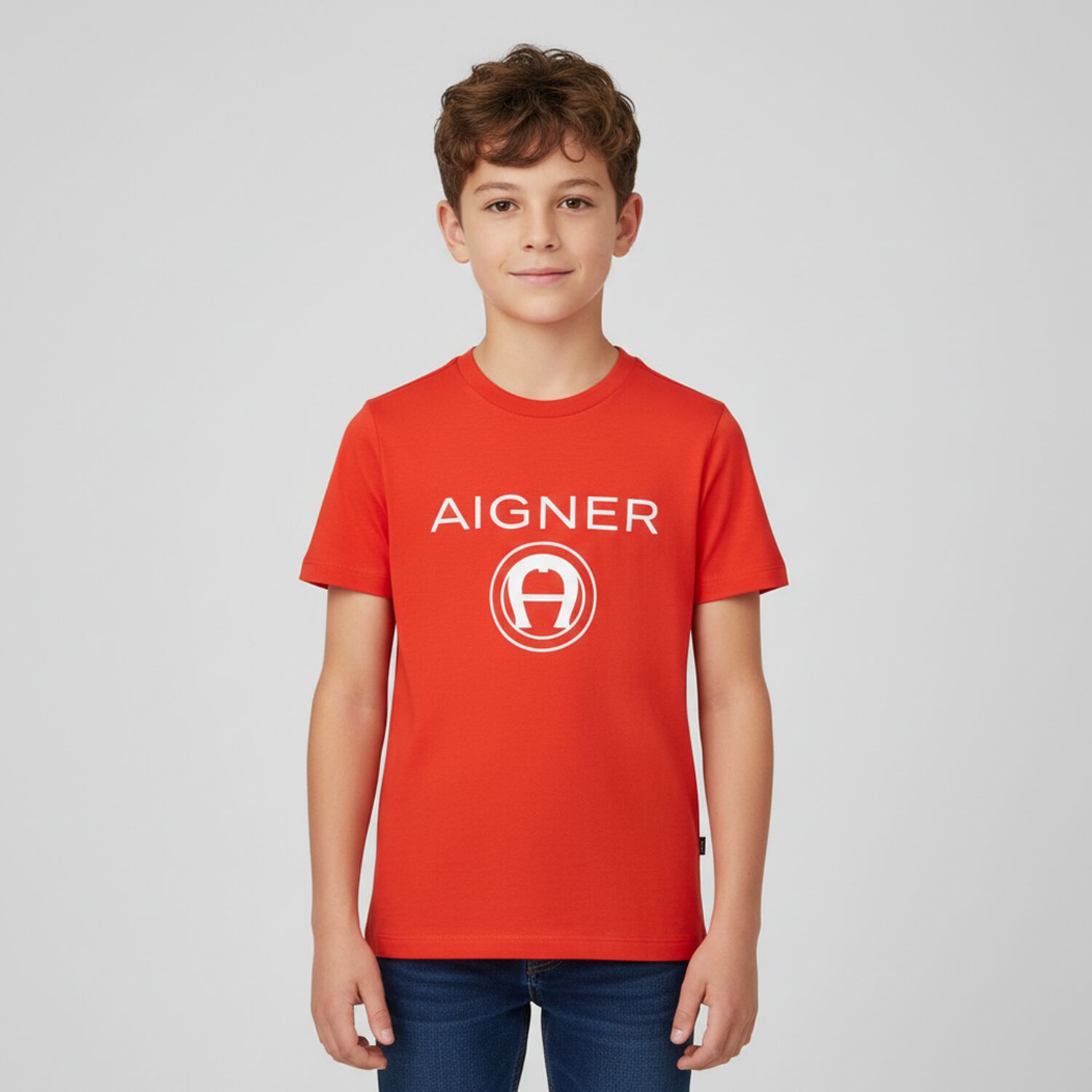 Boys Red Logo T-Shirt, 2, hi-res