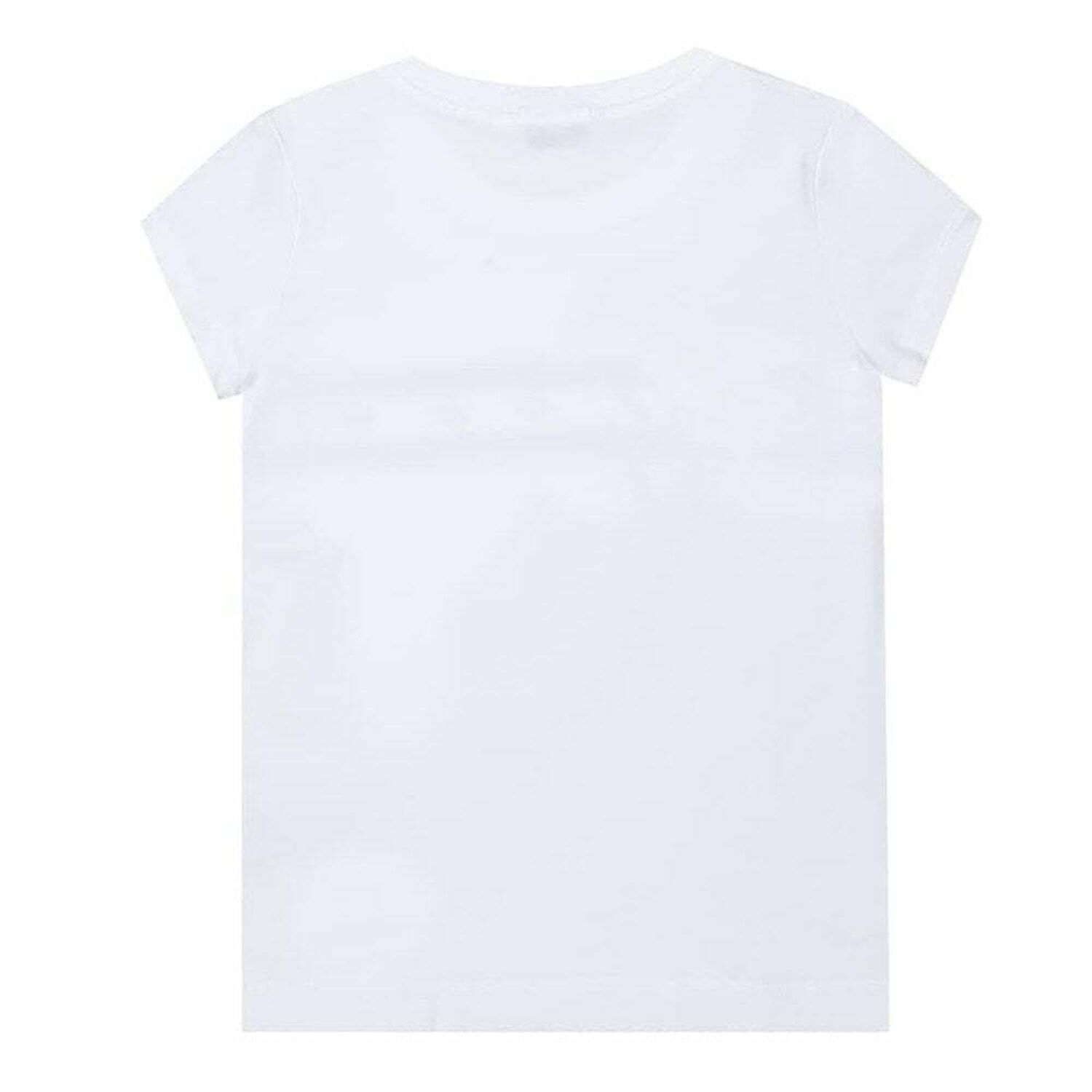 Girls White Cotton Floral Top, 1, hi-res