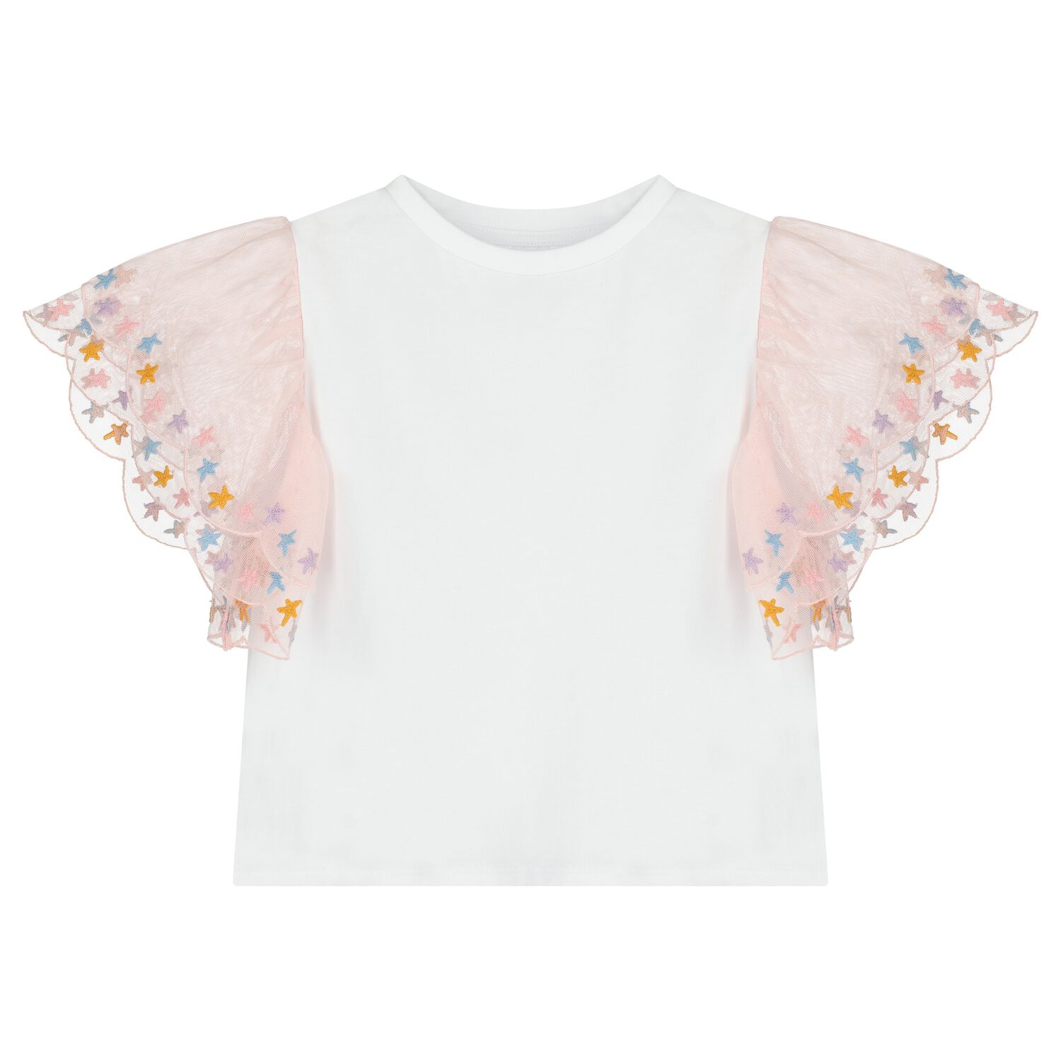 Girls White & Pink T-Shirt, 1, hi-res