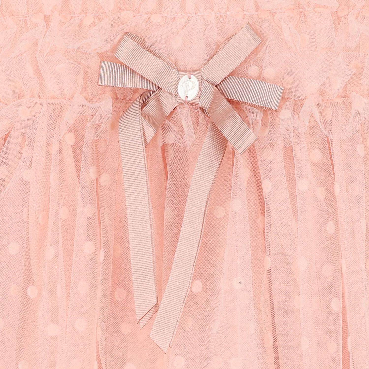 Younger Girls Pink Tulle Dress, 1, hi-res