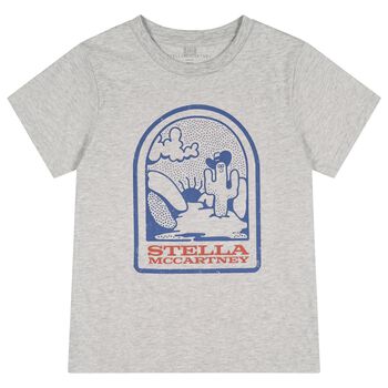 Boys Grey Logo T-Shirt 