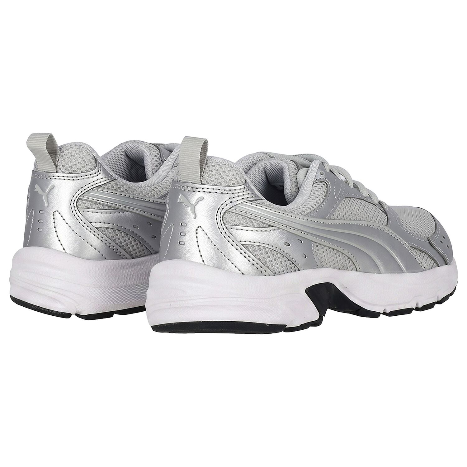 Silver Logo Milenio Tech LT Jr Trainers, 1, hi-res