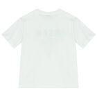 Girls White Logo T-Shirt, 1, hi-res