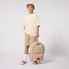Boys Beige Logo Backpack, 1, hi-res