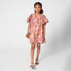  Girls Mini Me Pink Floral Dress, 1, hi-res