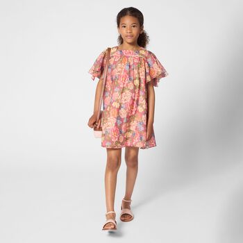  Girls Mini Me Pink Floral Dress