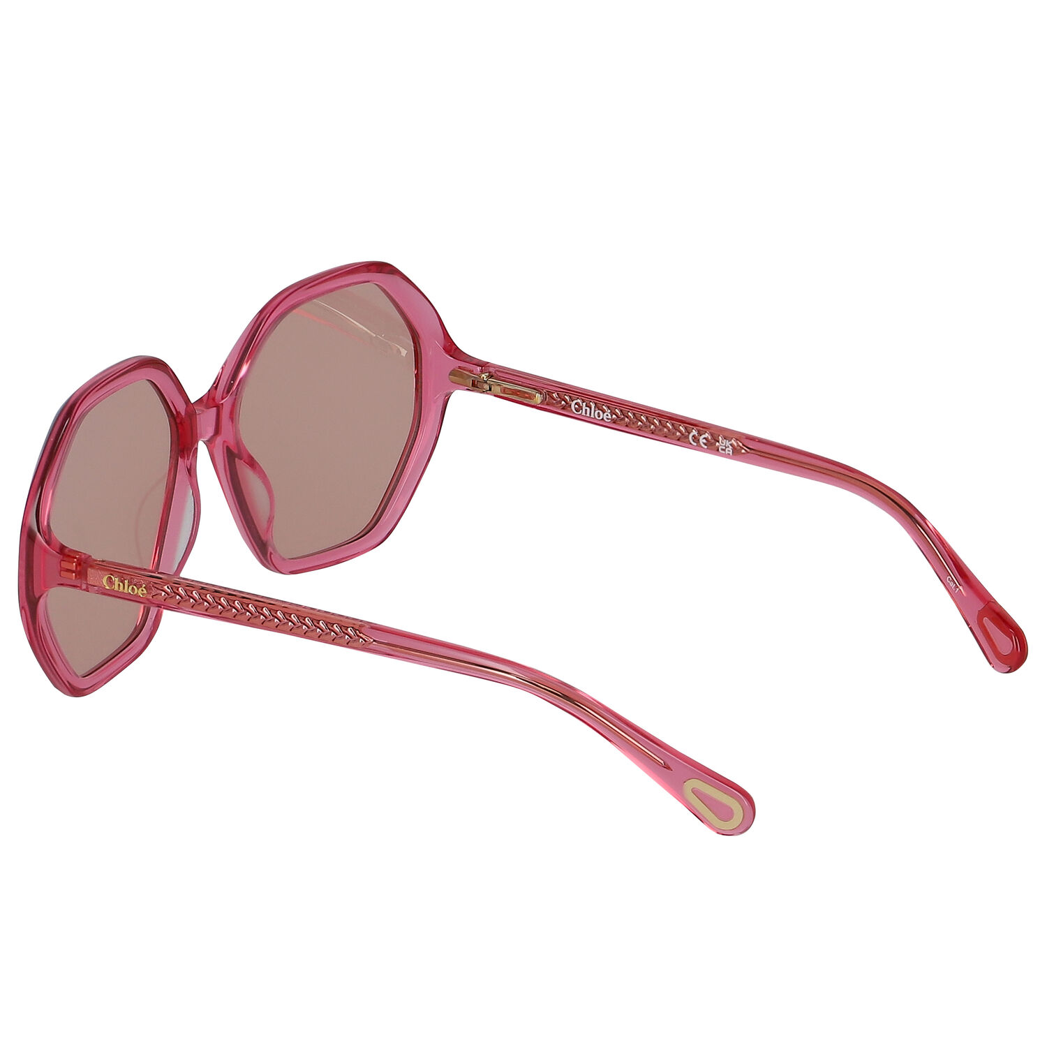 Girls Pink Hexagonal Sunglasses, 1, hi-res image number null