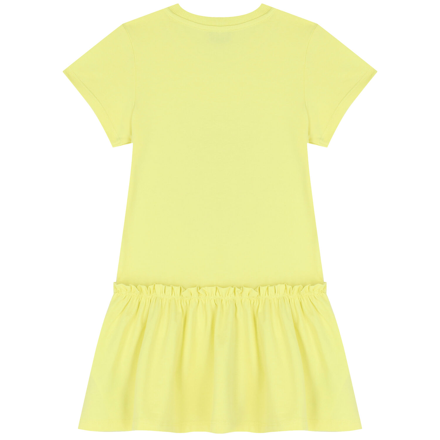 Girls Yellow Teddy Bear Logo Dress, 3, hi-res