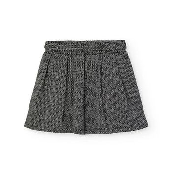 Girls Black & White Jacquard Skirt, 1 Girls Black & White Jacquard Skirt