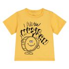 Younger Boys Yellow Music Man T-Shirt, 1, hi-res