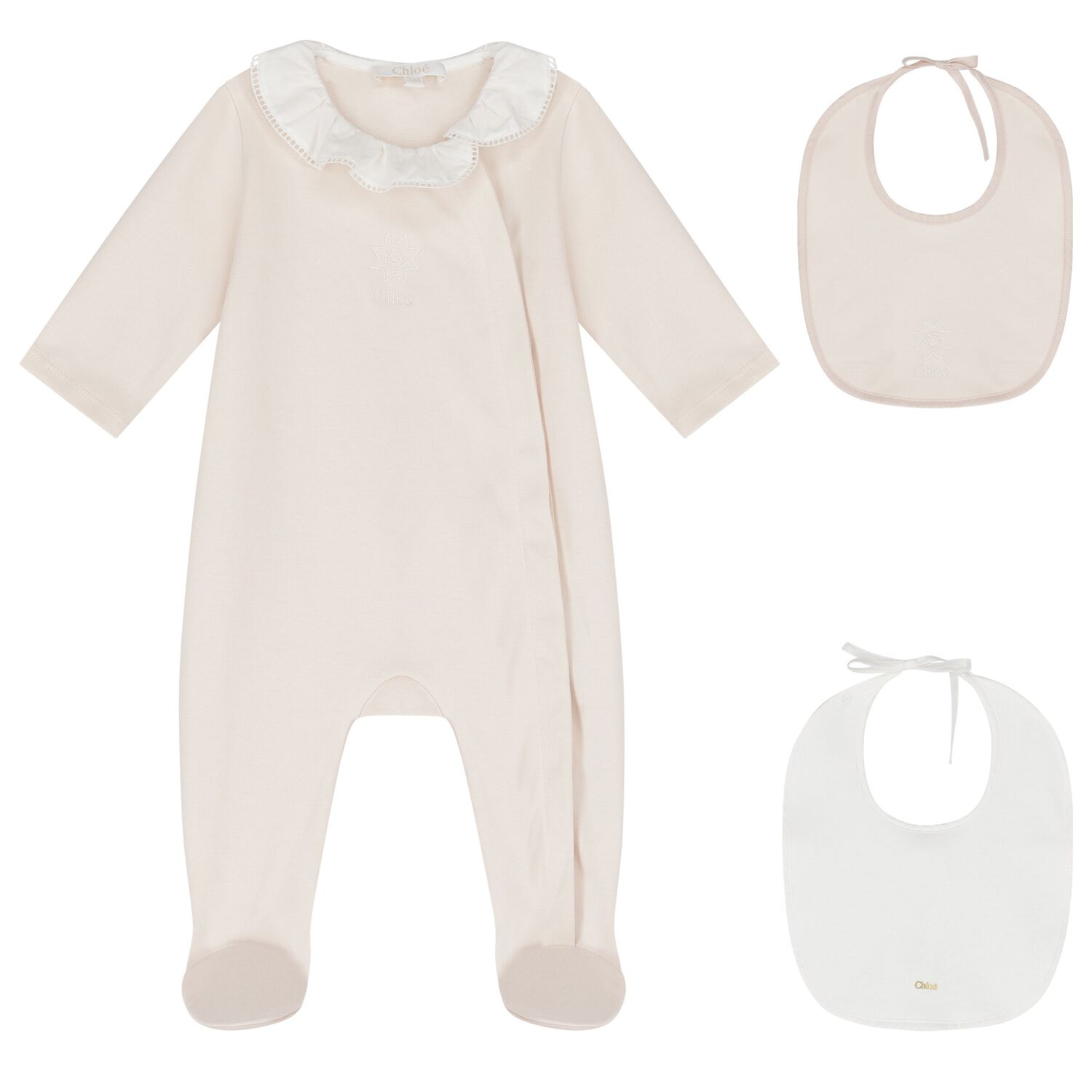 Baby Girls Pink Logo Babygrow Gift Set, 2, hi-res image number null