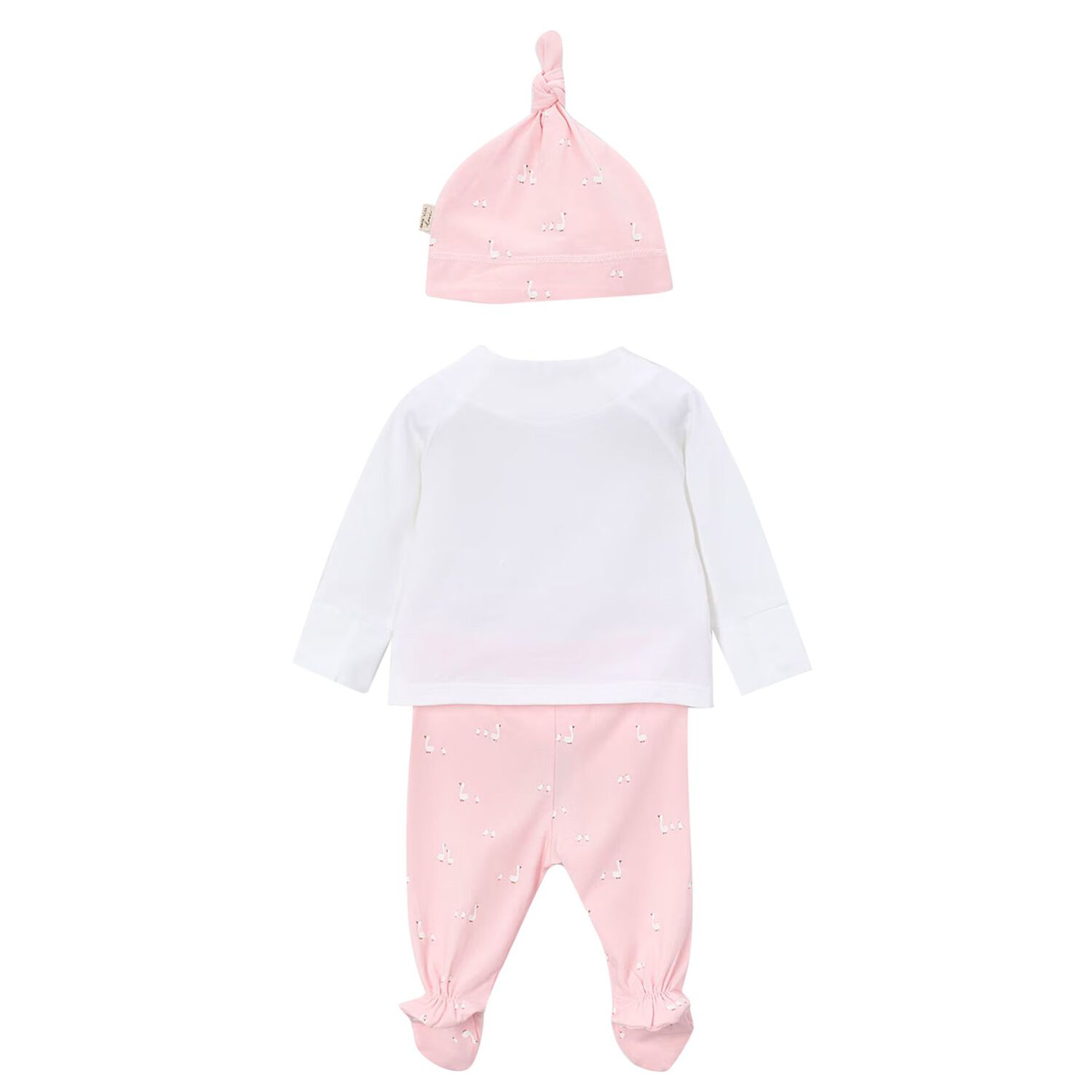 Baby Girls White & Pink 2 Piece Babygrow Set, 2, hi-res