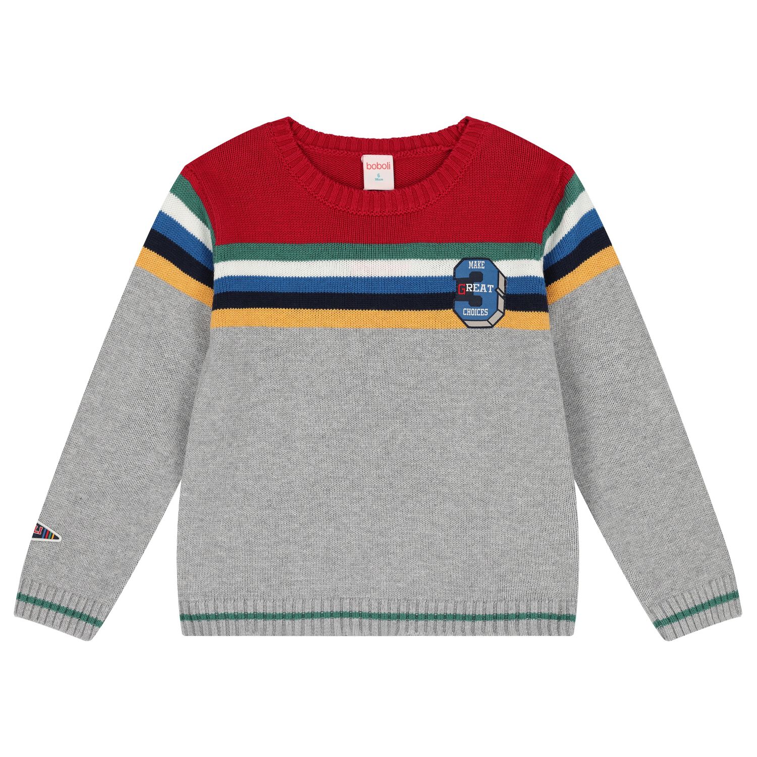 Boys Multi-Coloured Knitted Sweater, 1, hi-res image number null