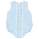 Baby Girls Blue Lace Bodysuit, 1, hi-res
