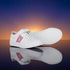 Girls White & Pink Logo Trainers, 1, hi-res