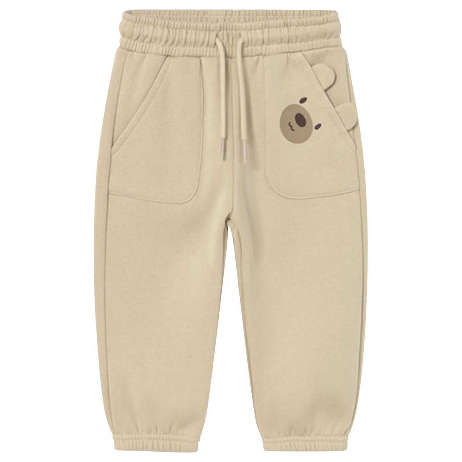 Younger Boys Beige Joggers, 2, hi-res