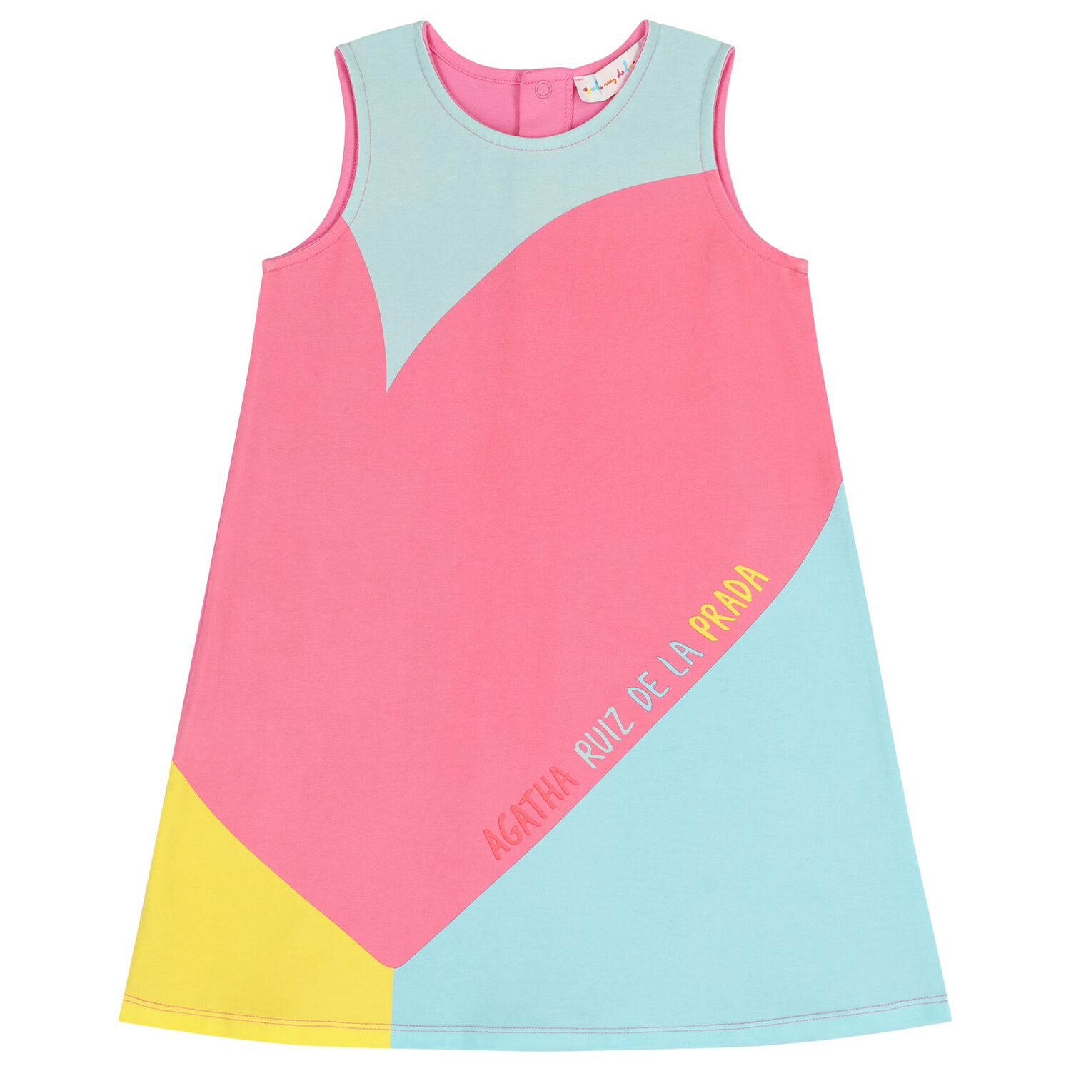 Girls Pink Heart Dress, 1, hi-res